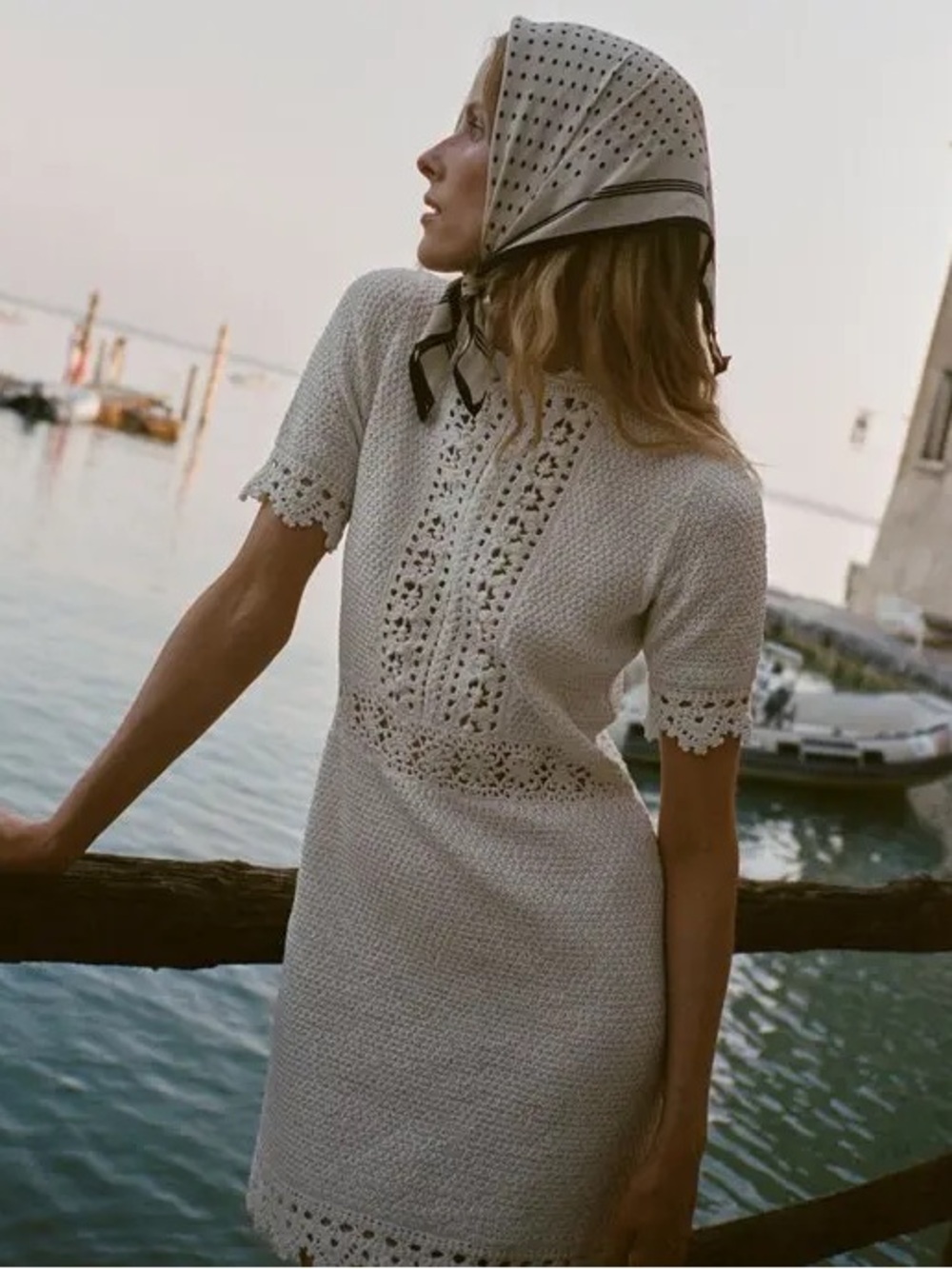 DÔEN Heirloom Bathilde Crochet Mini Dress - Size M - Picture 2 of 9